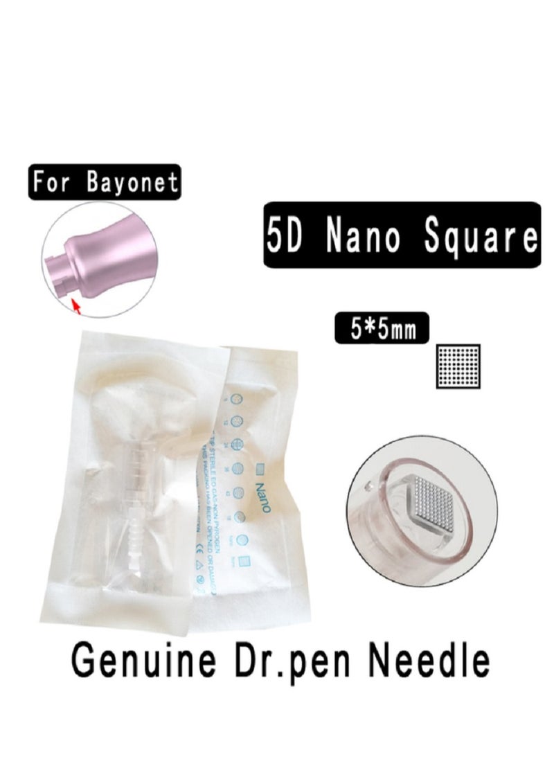 hydra - 10Pcs Derma Pen Needle Cartridges Bayonet Slot Microneedle Pen Replacement Needle for Dr.pen MYM/ N2 / M5 /M7/ E30/ A10( 5D Nano) - Image 1