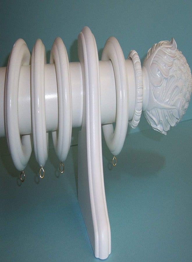 Kirsch 2 inch Solid Wood Pole Rings for Window Drapes, White Finish - Image 1