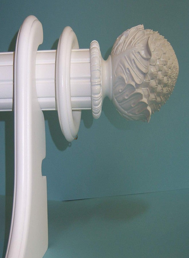 Kirsch 2 inch Solid Wood Pole Rings for Window Drapes, White Finish - Image 2