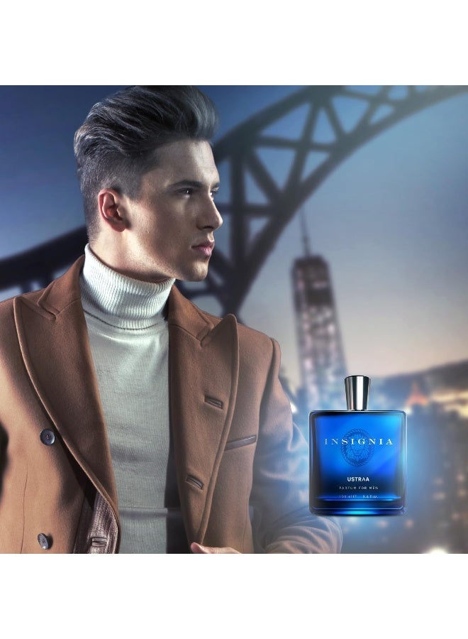 Ustraa Gift for Men - Insignia Perfume (100ml) | Spicy, Woody & Musky Fragrance for Men | Long-Lasting, Premium Eau De Parfum | Elegant Glass Bottle, Perfect for Daily Use & Gifting - Image 4