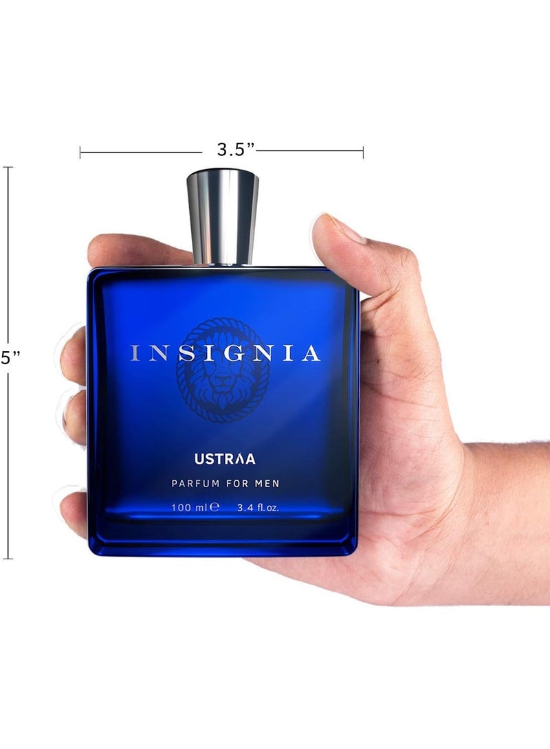 Ustraa Gift for Men - Insignia Perfume (100ml) | Spicy, Woody & Musky Fragrance for Men | Long-Lasting, Premium Eau De Parfum | Elegant Glass Bottle, Perfect for Daily Use & Gifting - Image 5