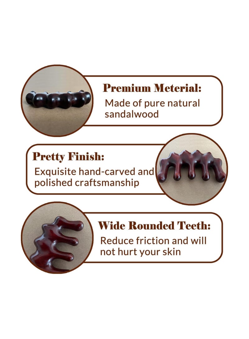 general Wooden Massage Comb, Suitable for Head Scalp, Face, Body Massage Natural Sandalwood Massager Shiatsu Tools Ladies Men Gifts - Image 2