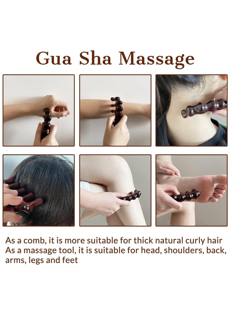general Wooden Massage Comb, Suitable for Head Scalp, Face, Body Massage Natural Sandalwood Massager Shiatsu Tools Ladies Men Gifts - Image 4