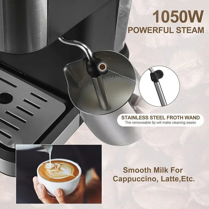 آلة قهوة إسبريسو Aeomjk CM3010 (110-240 فولت، قابس أمريكي/أوروبي/أسترالي/بريطاني) - Image 2