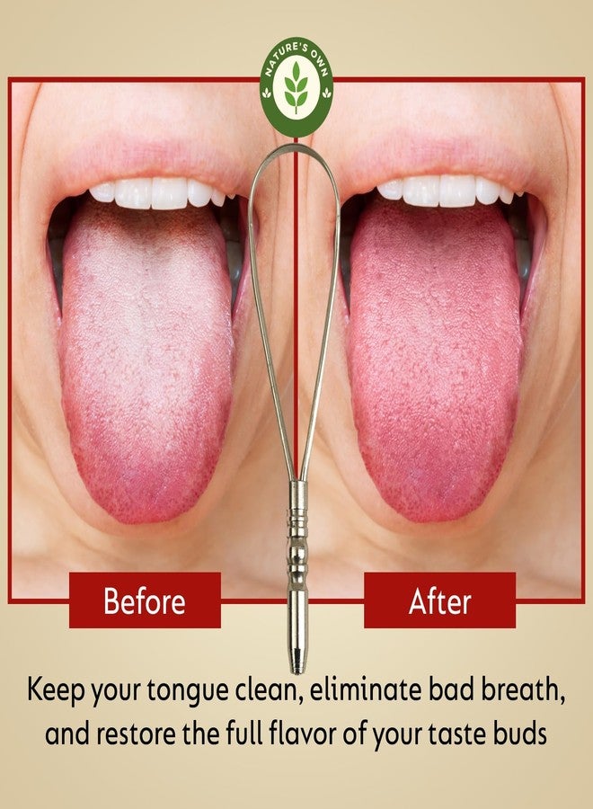 Craftonus Steel Tongue Cleaner for Men and Women | For Fresh Breath & Bacteria Removal | Improved Taste Sense & Oral Hygiene | Easy to Use | 100% Pure Indian Steel Tongue Scraper To Prevent Bad Breath Loop - Image 5