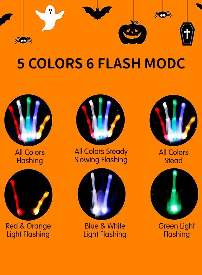 GROIC Led Gloves, Flashing Light Up Gloves, LED Light Glow Gloves Cool Fun Toys , Light-up Party, Costume Party Favors for Age 3-12 Kids Teens - Image 3