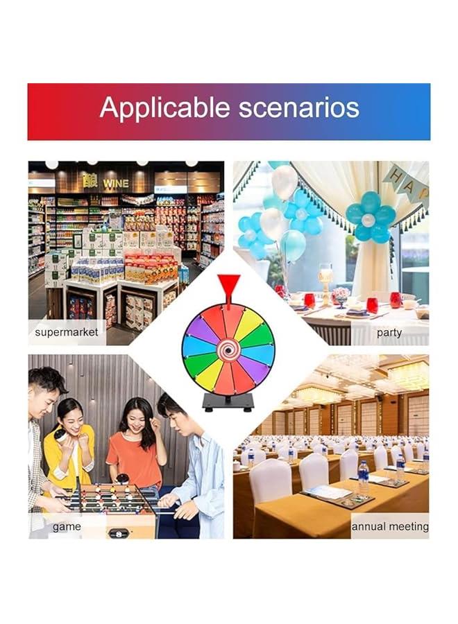 تراسل عجلة جوائز دوارة مقاس 16 انش من هوكور مع 12 فتحة ملونة حامل قاعدة اقلام تحديد قابلة للمسح الجاف وممحاة للجوائز والكرنفالات والحفلات التجارية متعدد الألوان - Image 2