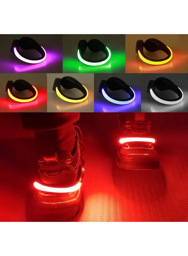 Orange LED Shoe Light Clip Bright Easy Attach Gear For Nighttime Visibility - Image 1