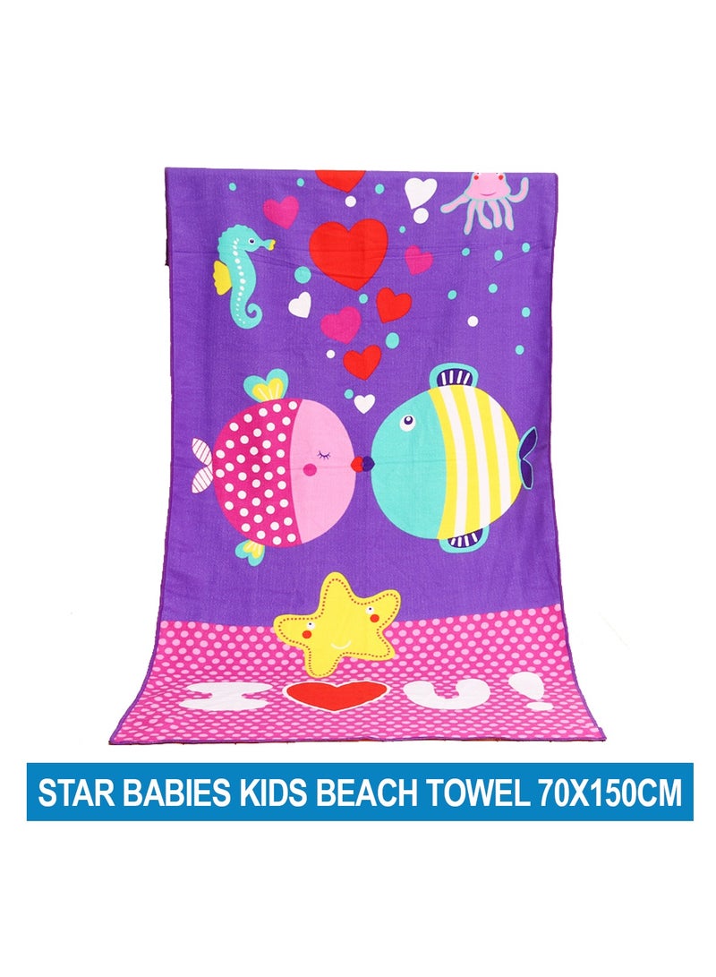Star Babies Beach towel - 70cm x 150cm - Lavender - Image 2