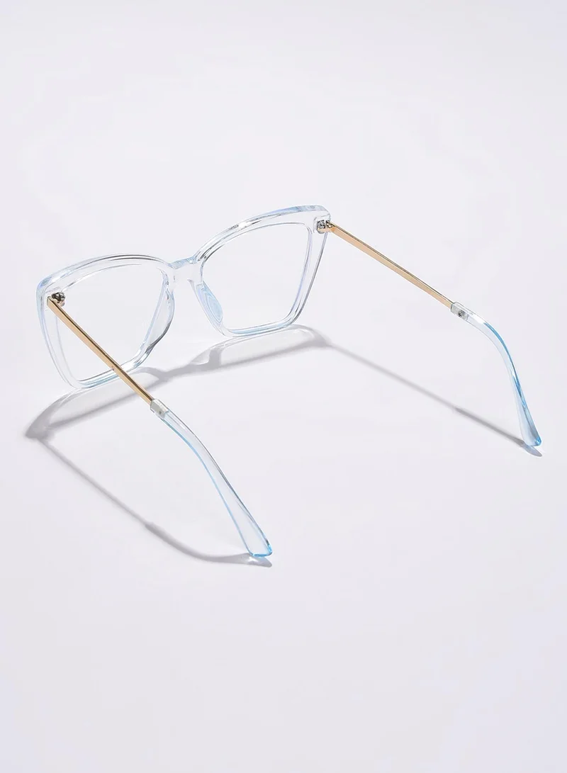 صوص هاوت Clear Lens White Cateye Sunglasses