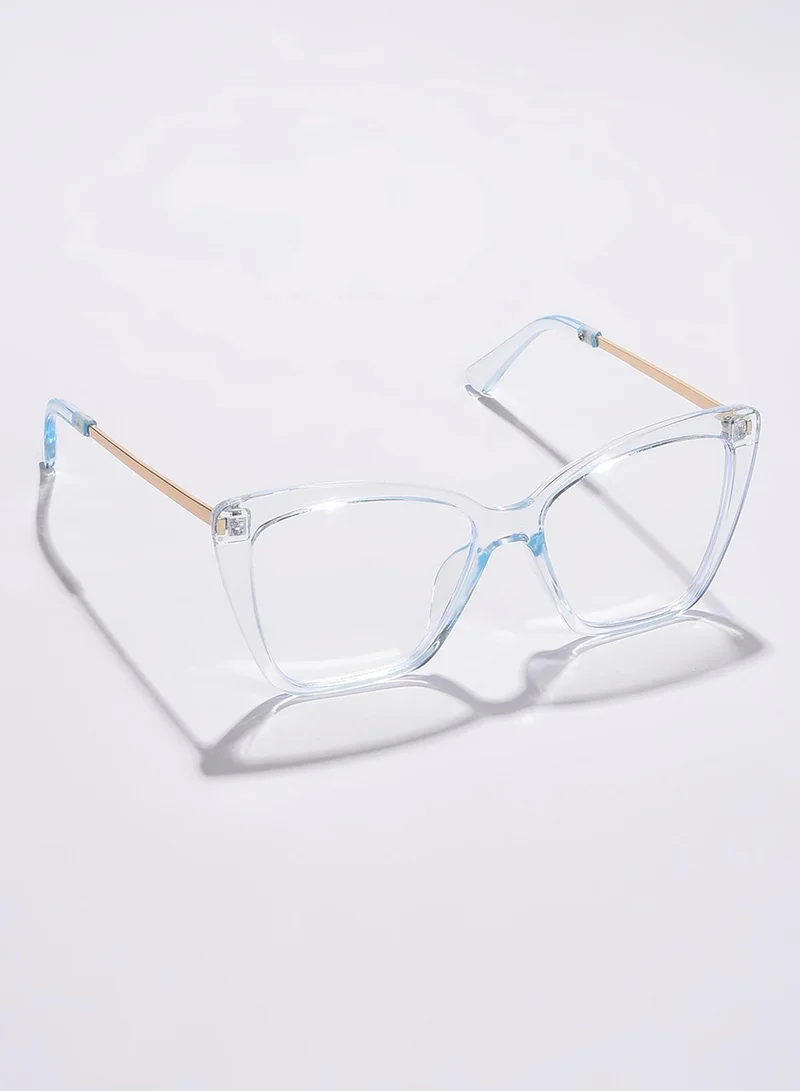 صوص هاوت Clear Lens White Cateye Sunglasses