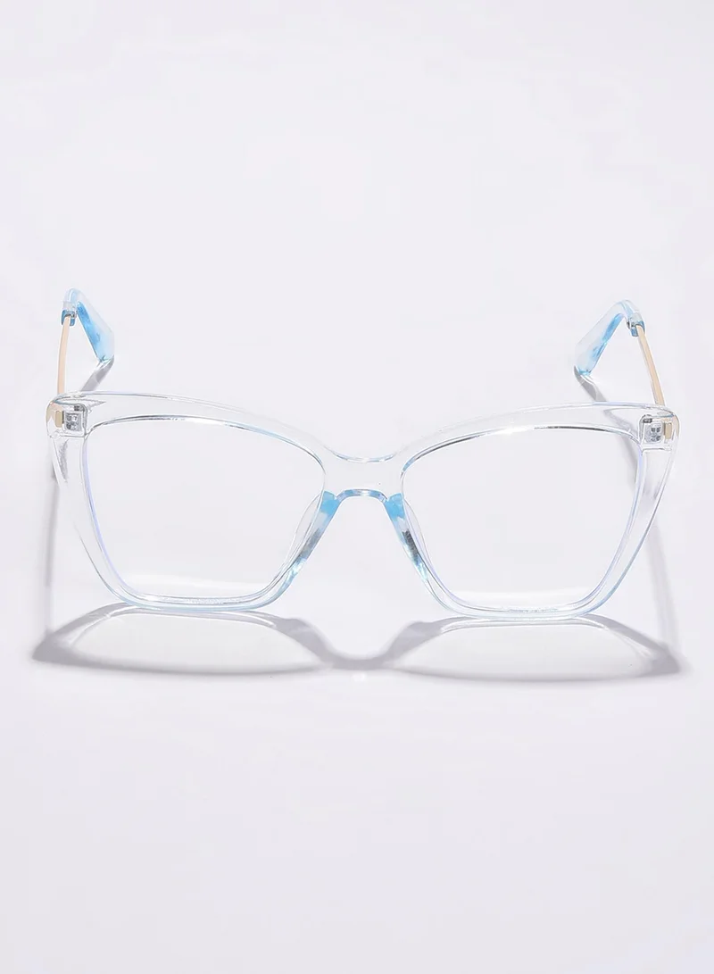 صوص هاوت Clear Lens White Cateye Sunglasses