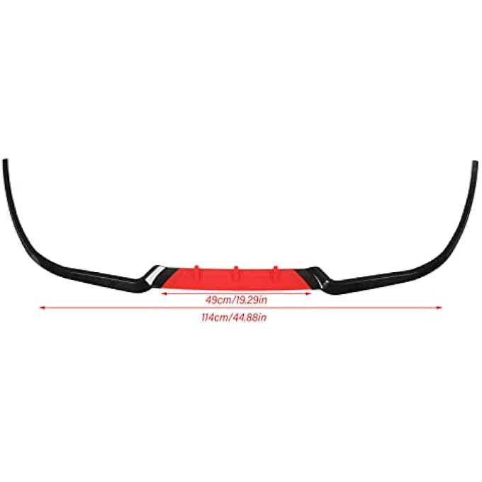 Soraz 3PCS Front Bumper Splitter Universal Aerodynamic Front Bumper Lip for (Red) - Image 3