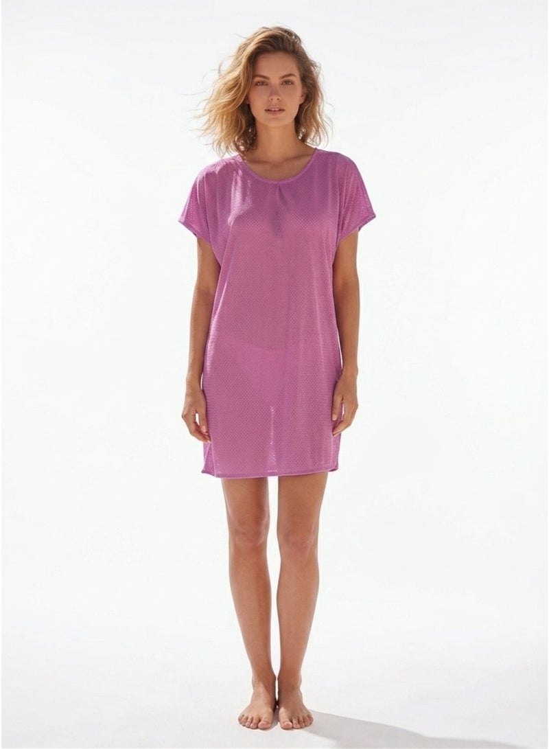 كاش مايوة Oversize للنساء لون كشمير مثالي  للصيف والبحر مقاس موحد One Size يناسب الجميع من 50 إلى 120 كيلو - Image 2