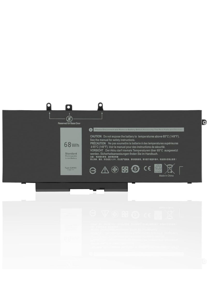 Generic GJKNX GD1JP 0GD1JP 68Wh Laptop Battery for Dell Precision 15 3520, Dell Latitude 5280 5480 5580 5490 5590, 11.4V, Lithium  - Image 1