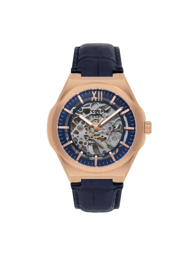لي كوبر ساعة جلد أوتوماتيكية رجالية . -  مم