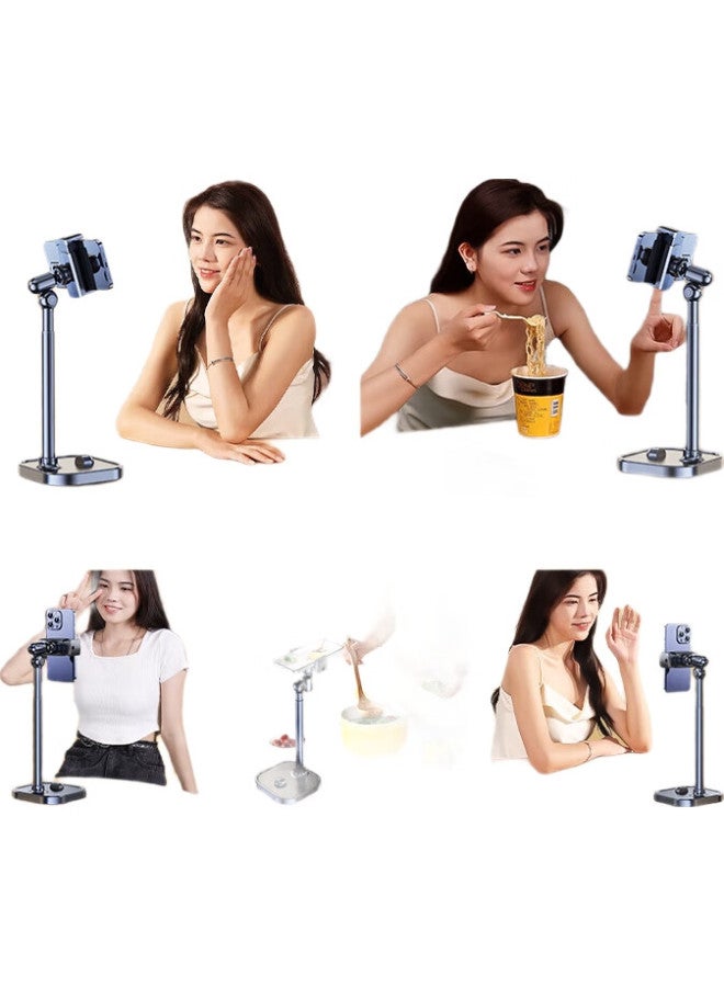 samtogo Shuotu Phone Stand, Tablet Ipad Desktop Stand, Adjustable Extendable Overhead Shooting Lazy Stand, 360° Rotating Multifunctional Selfie Gadget, Tv Binge-Watching Tiktok Support Pole, Solid Base - Image 1