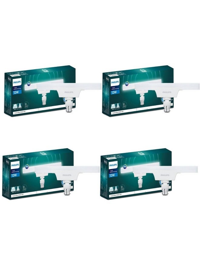 Philips Motion Sensor 12W LED T-Bulb | Motion Sensor Light for Home | Bulb Base : B22, Light Color : Crystal White | Pack of 4 - Image 1