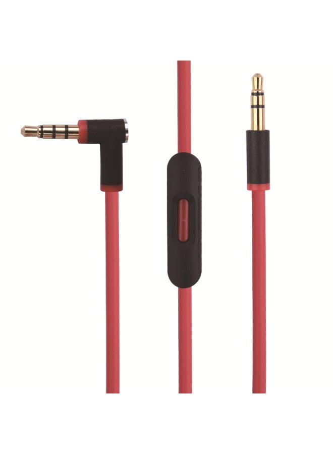 Solo2.0 3.0 Magic Tone Band Wheat Band Plus And Subtract Mi Wire-controlled Earphone Line 3.5 Male-to-Male Headphone Audio Line-Color:Red And Black - Image 1