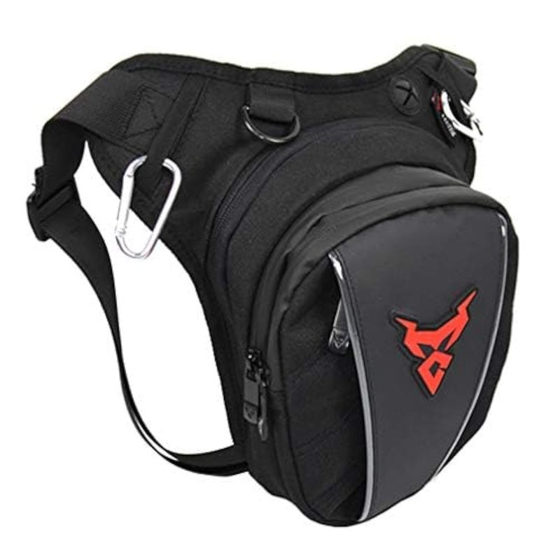 Generic Hebetag Motorcycle Drop Leg Bag Outdoor Waist Pack for Men Women, 02Black(Red), 29cm(W) x10cm(D) x29cm(H)(11.41"x3.93"x11.41") ;, Daypack Backpacks  - Image 1