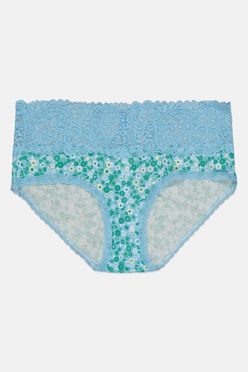 Aerie Women Allover Print Pull On Panty, Multicolor  - Image 1