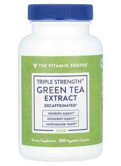 Green Tea Extract Triple Strength Decaffeinated 100 Vegetable Capsules