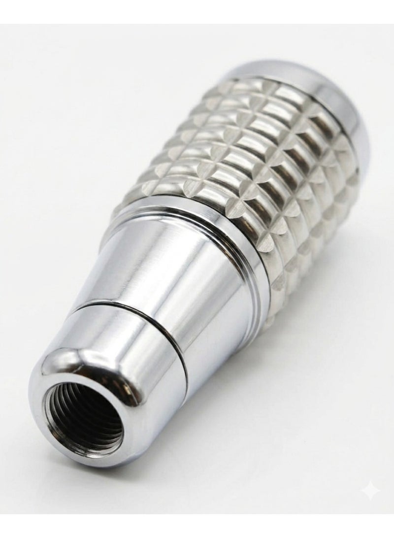Concave Circle Manual Shift Knob Silver Tone made of aluminium alloy - Image 4