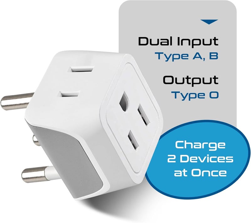 Ceptics Thailand Travel Adapter with Dual Usa Input (Type O) Ultra Compact - 3 Pack - Safe Grounded Perfect for Cell Phones, Laptops, Camera Chargers and More (CT-18) - Image 4
