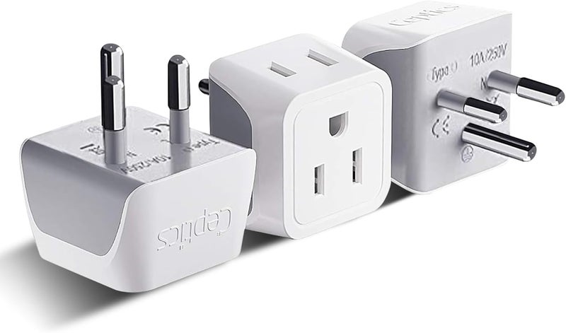 Ceptics Thailand Travel Adapter with Dual Usa Input (Type O) Ultra Compact - 3 Pack - Safe Grounded Perfect for Cell Phones, Laptops, Camera Chargers and More (CT-18) - Image 1