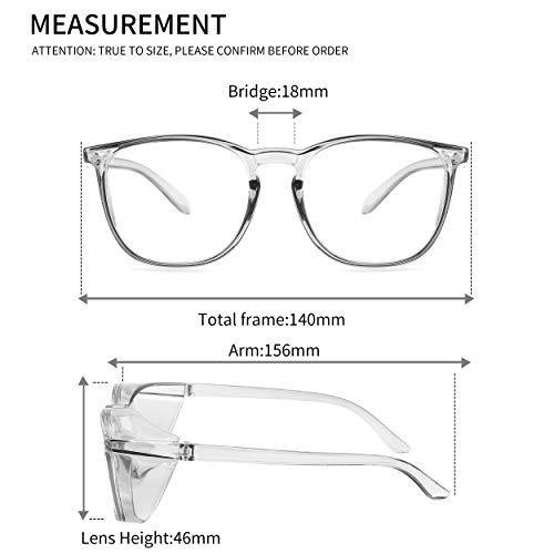 Alsenor Safety Glasses Anti Fog Goggles Protective Eyewear Blue Light Blocking Anti Dust UV Protection Glasses For Men Women (Grey) - Image 5