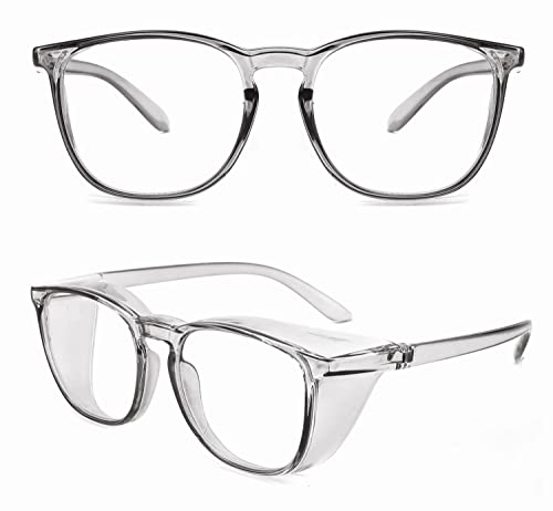 Alsenor Safety Glasses Anti Fog Goggles Protective Eyewear Blue Light Blocking Anti Dust UV Protection Glasses For Men Women (Grey) - Image 1