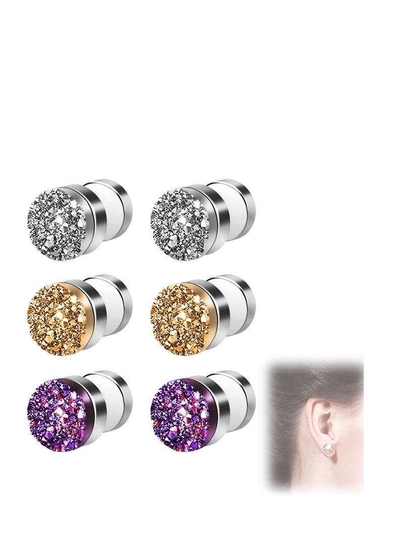 SYOSI Magnet Earrings Amo'thea Lymphactive Mag Studs Magnetic Acupressure Non Piercing Slimming for Women Girls Men - Image 1