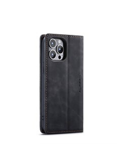 CaseMe iPhone 15 Pro Leather Case Wallet Flip Cover Card Slots Magnetic Closure Stand Phone Holder Function Fold Shockproof Protective Full Protection Anti-drop Anti-scratch Accessory For iphone 15 Pro  - Image 5