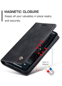 CaseMe iPhone 15 Pro Leather Case Wallet Flip Cover Card Slots Magnetic Closure Stand Phone Holder Function Fold Shockproof Protective Full Protection Anti-drop Anti-scratch Accessory For iphone 15 Pro  - Image 3