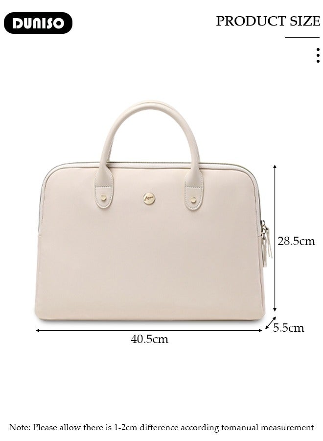 DUNISO 15.6 Inch Laptop Bag with Multi Compartment Lightweight Laptop Hand Bag Crossbody Bag Travel Business Briefcase Water-Resistant Dust-proof Shoulder Messenger Bag for Women Work Office - Image 2