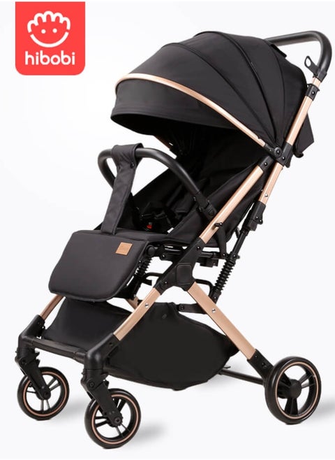 Lightweight Travel Stroller for Baby to Toddler, Compact Folding Pushchair with 60kg Capacity, UPF 50+ Sun Canopy, Smooth Ride for All Terrains