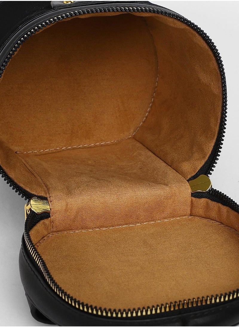 Haute Sauce - Women's The Velvet Bucket Bag - Midnight Black - Image 1