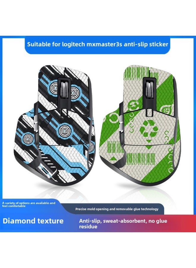 For Logitech MX Master 3 3S Mouse Anti-slip Sticker Master Series All-inclusive Anti-sweat-absorbent Scratch-resistant Belt Back Sticker-Color:Master 3s-sy-037 White Gundam/white Diamond-all Inclusive - Image 2