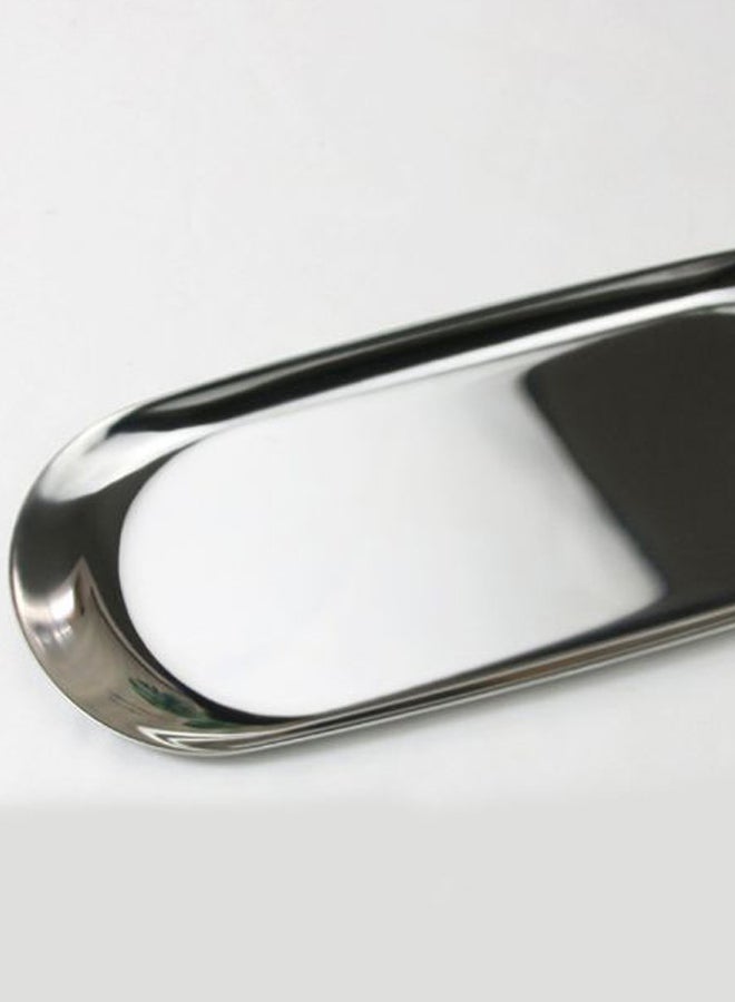 Sharpdo Silver Oval Stainless Steel Plate - Image 2