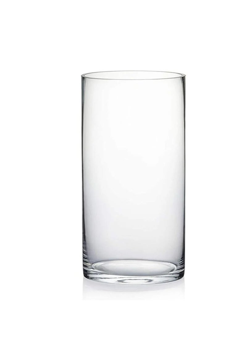 BYYU Cylinder Glass Vase 15*25Cm
