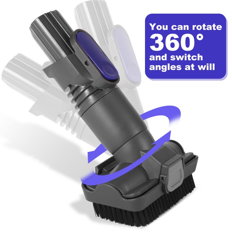 QINAN IX141 Vacuum Crevice Tool Brush Replacement Parts Compatible with Shark Pet Cordless Stick IZ162H IZ361H IX140 IX141 IZ140 IZ142 UZ145 Removable Two-in-one Tool Brush Attachments for D-Shaped Vacuum - Image 5