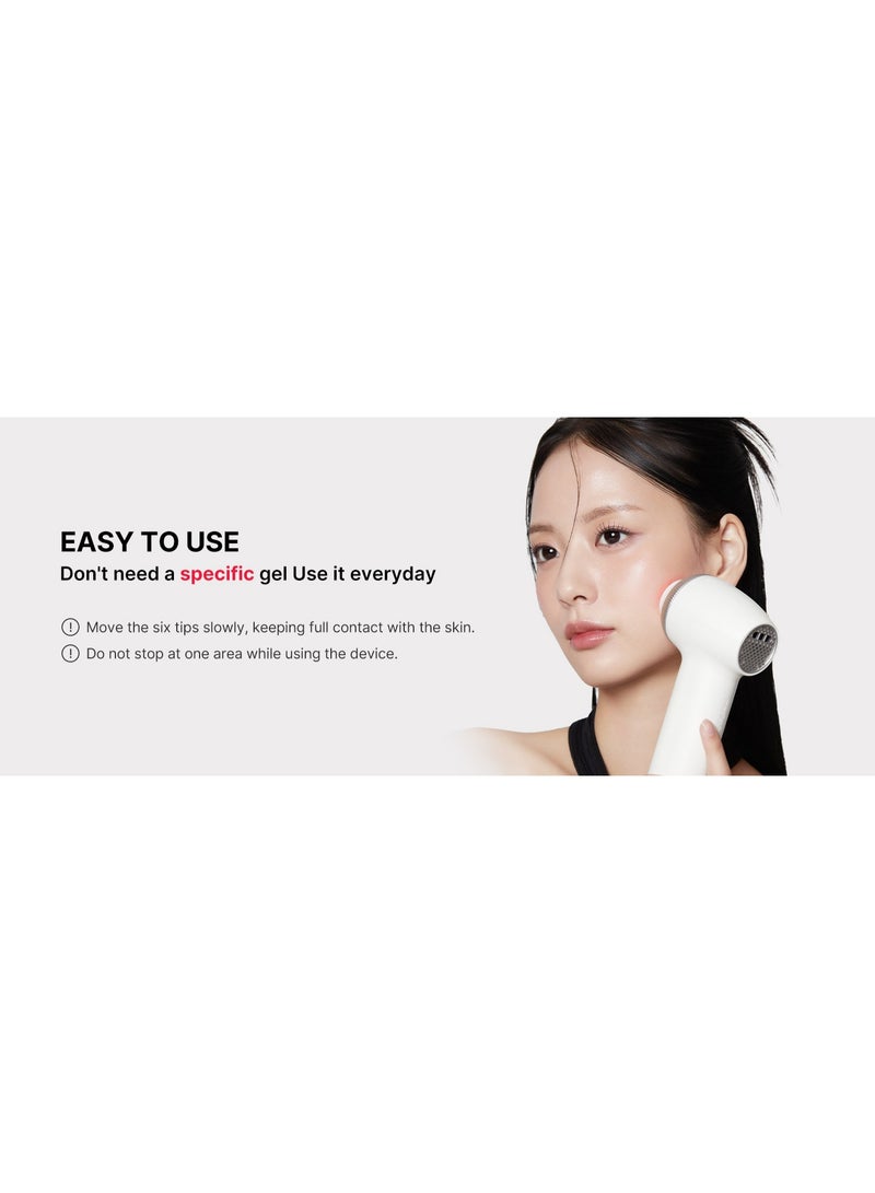 ميديكيوب جهاز AGE-R Ultra Tune 2 في 1 لشد البشرة ورفعها، مدلك وجه مزدوج الموجات للتجاعيد والخطوط الدقيقة، يعزز مرونة البشرة وإشراقها، أداة منزلية لمكافحة الشيخوخة مع تطبيق للمتابعة. - Image 2