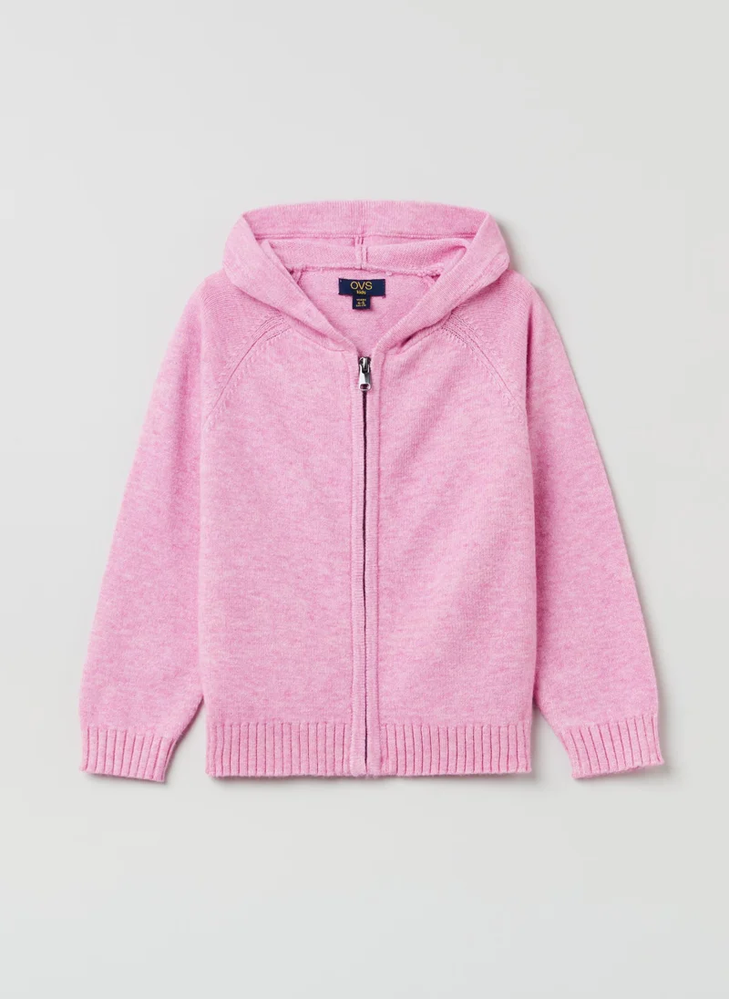 او في اس Ovs Girls Zip Through Knit Hooded Cardigan
