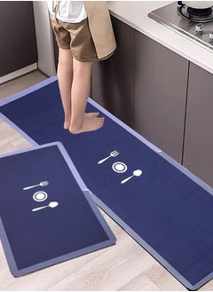 Status Contract Set of Runner & Mat Kitchen Decor | Anti-Skid Rubber Kitchen Floor Mat | Napa Skin Super Absorbent Non Slip Mat - Floor Rug | Waterproof Kitchen Mat | (Grey) (RR-120x40,DM-38x58 CM)  - Image 1
