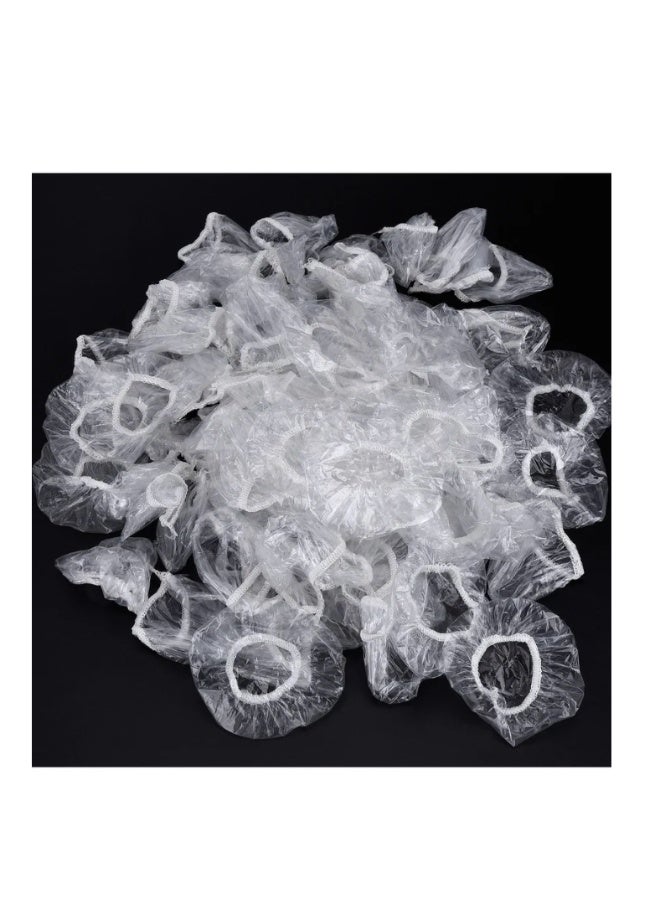 100 حزمة واضحة واقية الأذن القابلة للتصرف ، غطاء الأذن البلاستيكي المقاوم للماء للاستحمام وصبغة الشعر ، واكسسوارات المنتجع الصحي والصالون (حجم واحد) - Image 4