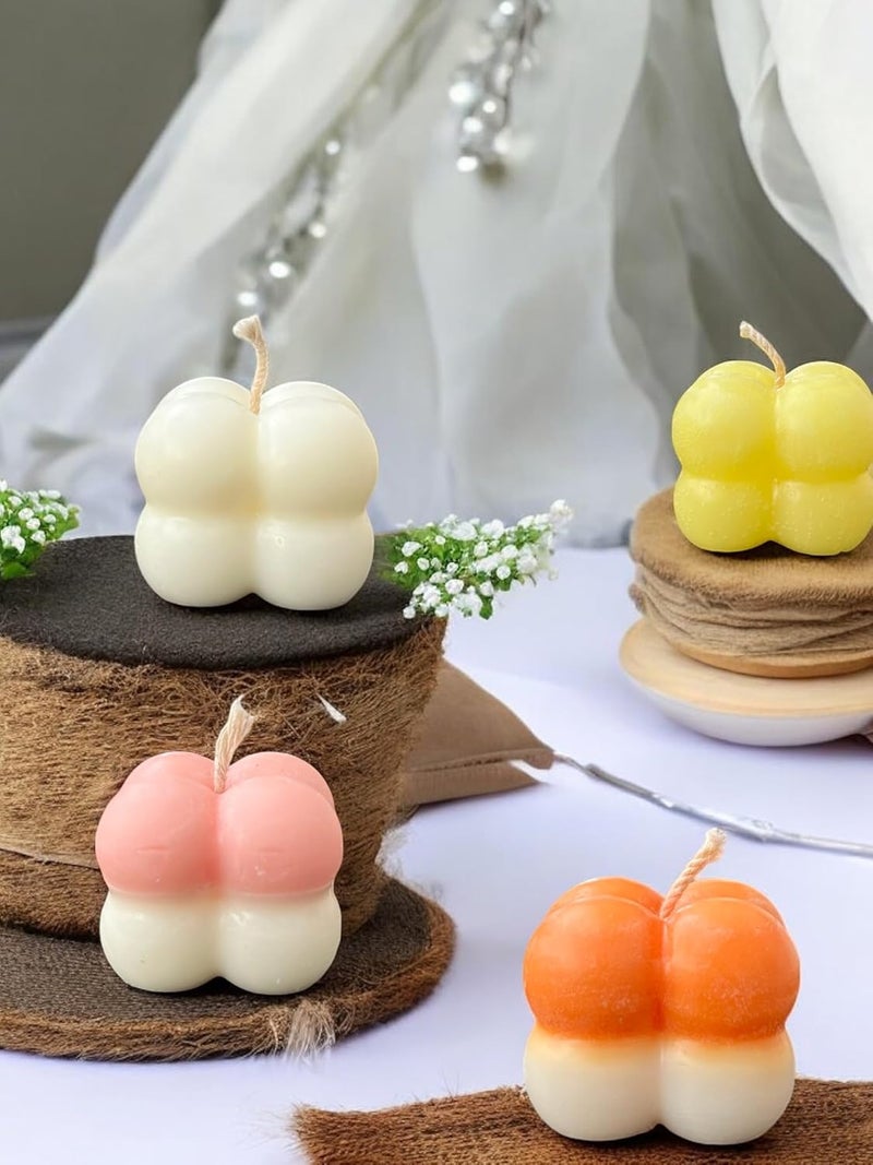 SINCE 7 STORE Mini Bubble Soy Wax Candles Set of 4 Scented Rose Fragrance Aromatherapy Candles for Home Decor Gifting - Image 2