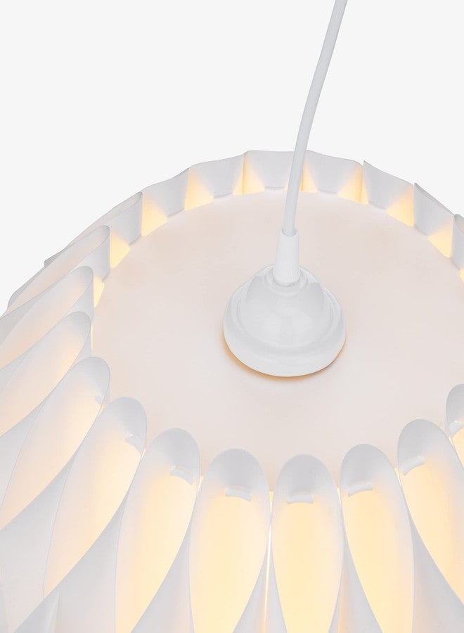 kwmobile Puzzle Lampshade - 10" Diameter DIY Ceiling Light Lamp Shade with 22 Pieces - Flat Chandelier Design for Pendant Lights - Size M, White - Image 3
