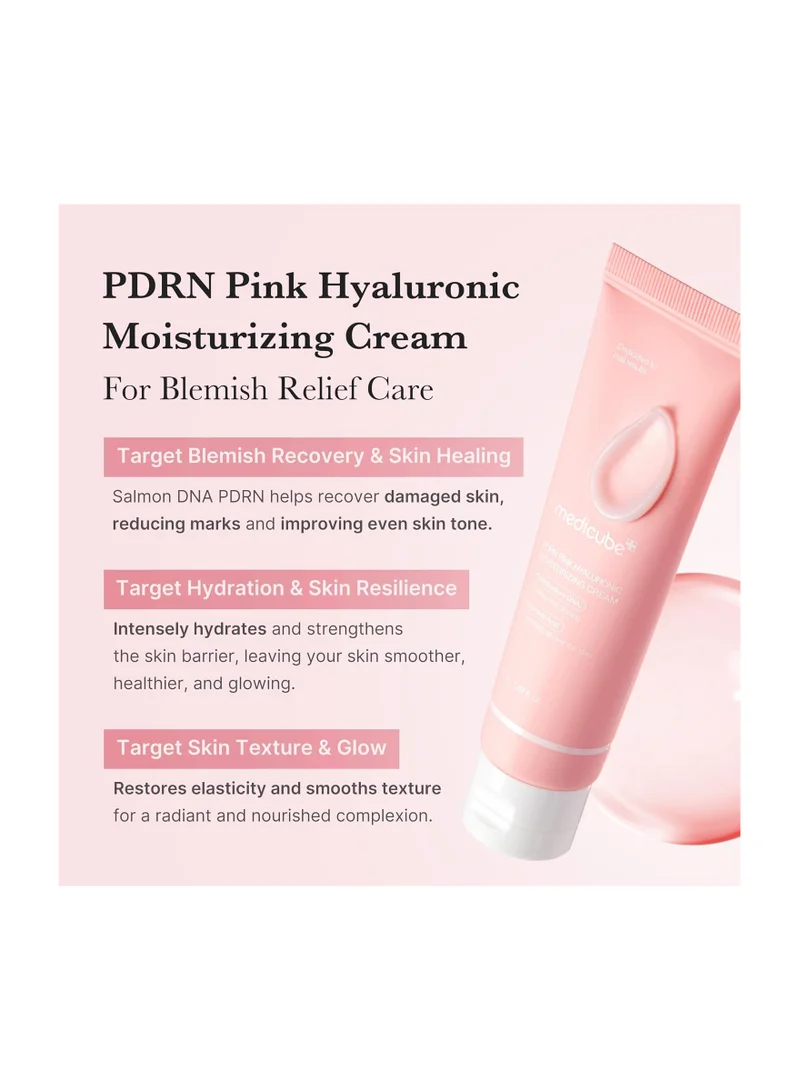 Medicube Medicube Salmon DNA PDRN Pink Hyaluronic Moisturizing Cream, Pink Soothing Cream, Hyaluronic acid, Niacinamide, Hydrating & Firming, Uneven Skin Tone, Pore Care, Korean Skincare