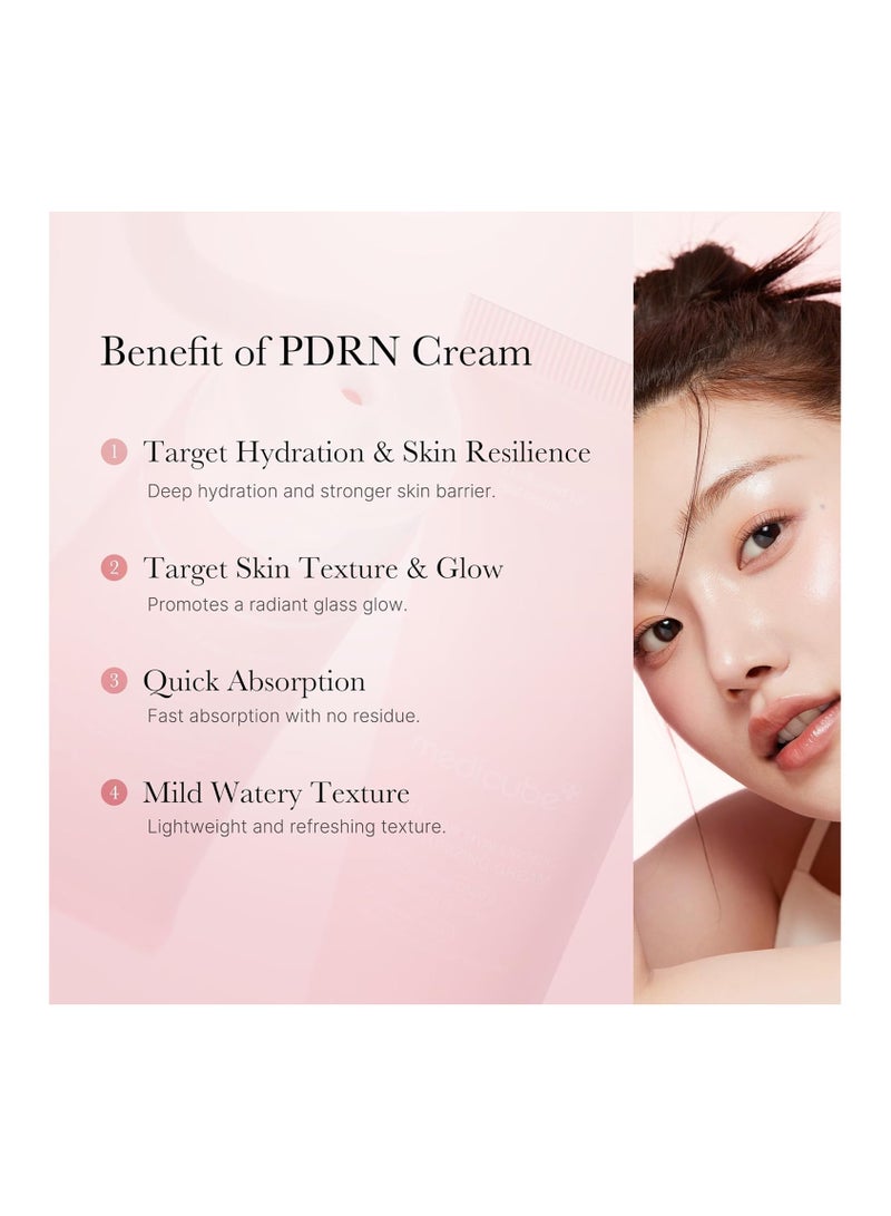 Medicube Medicube Salmon DNA PDRN Pink Hyaluronic Moisturizing Cream, Pink Soothing Cream, Hyaluronic acid, Niacinamide, Hydrating & Firming, Uneven Skin Tone, Pore Care, Korean Skincare - Image 4