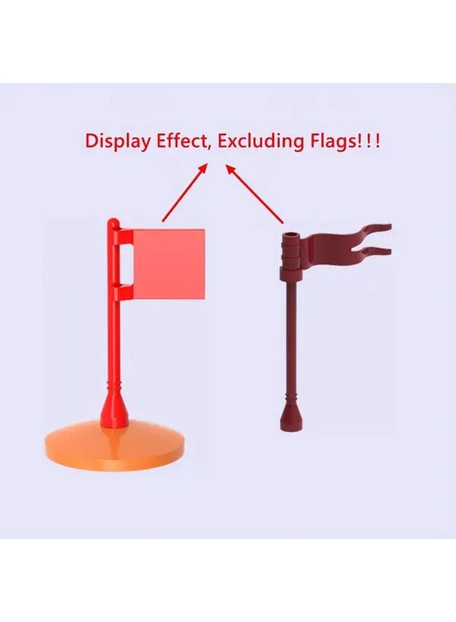 Sky Blue Roundness Base 9pcs Mini Building Blocks DIY Battlefield Scene Play  Birthday Gift - Image 4